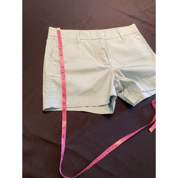 J. Crew Stretch Blue Green Dock Low-Rise Chino Shorts Sz 4 Casual Preppy - Picture 6 of 7